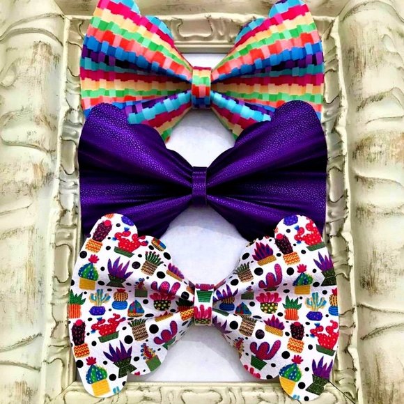 Handmade Other - Bright Colorful Fiesta Bow Set